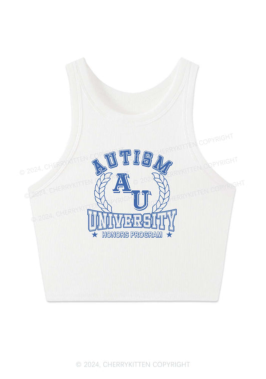 AU University Y2K Crop Tank Top Cherrykitten