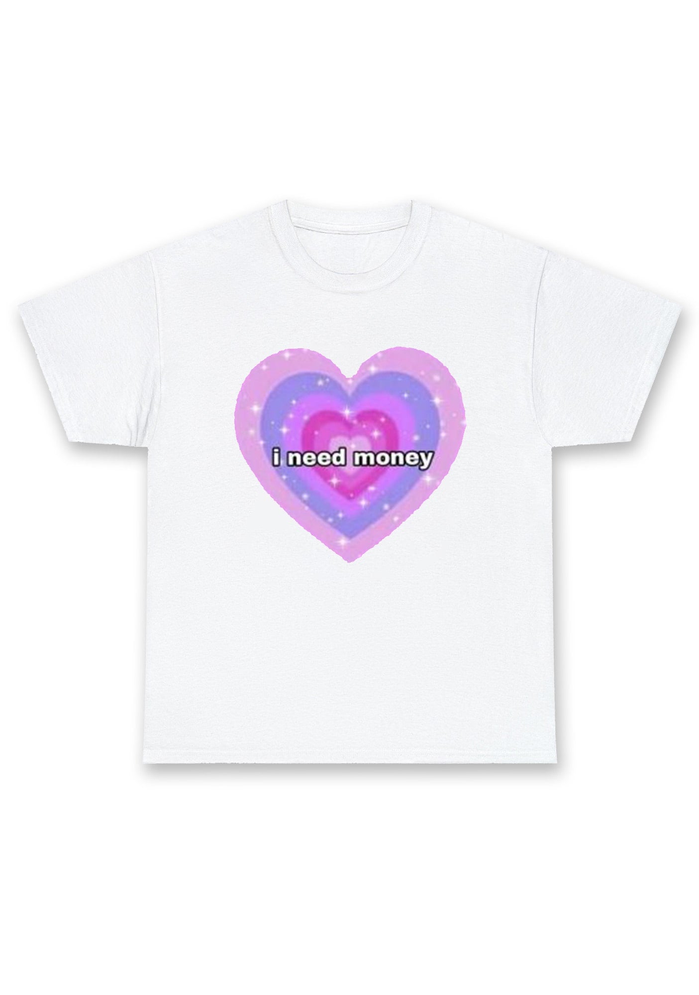 I Need Money Hearts Chunky Shirt