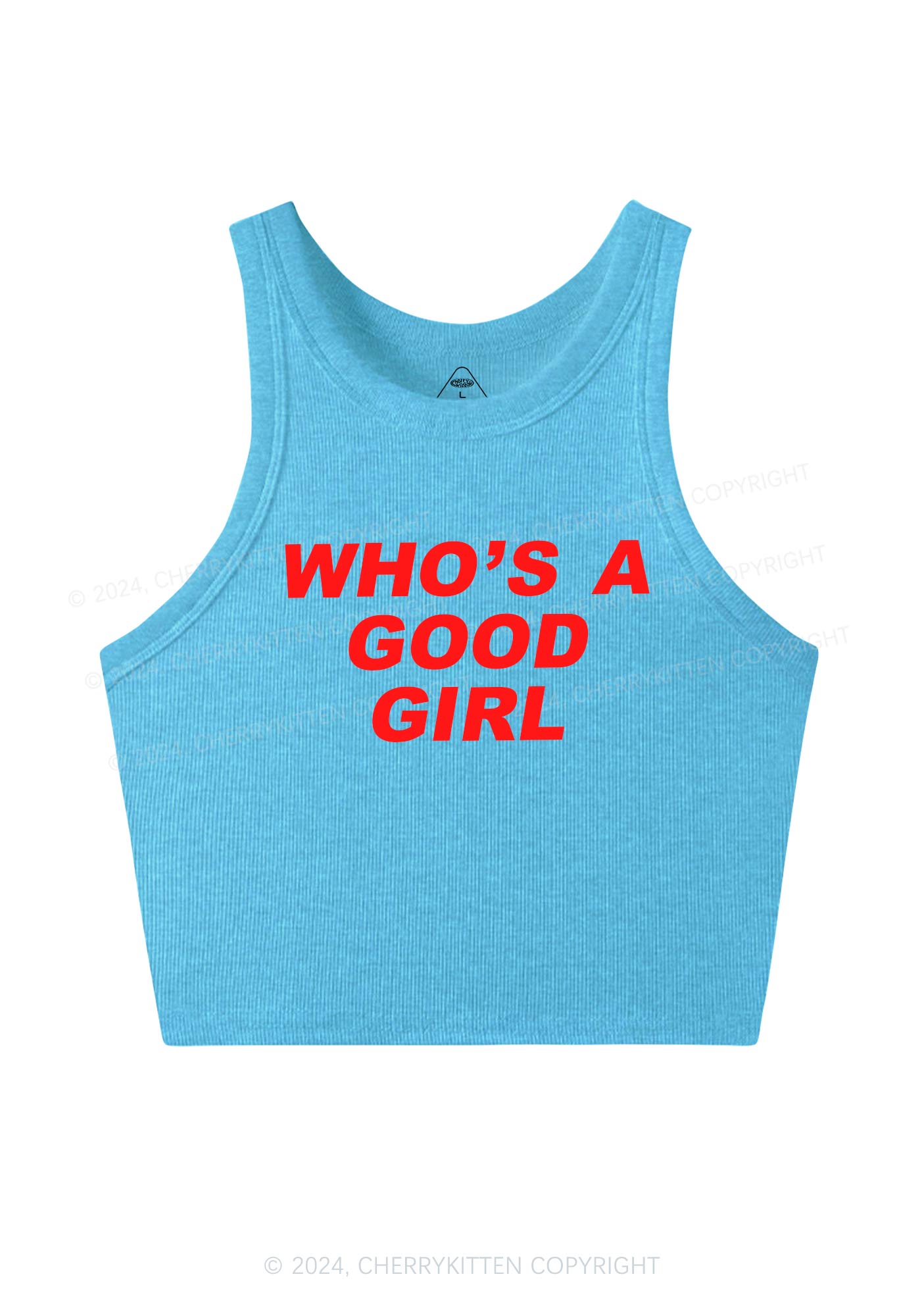 Who's A Good Girl Y2K Crop Tank Top Cherrykitten