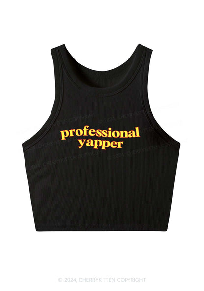 Professional Yapper Y2K Crop Tank Top Cherrykitten