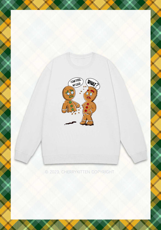 I Can't Feel My Legs Christmas Y2K Sweatshirt Cherrykitten