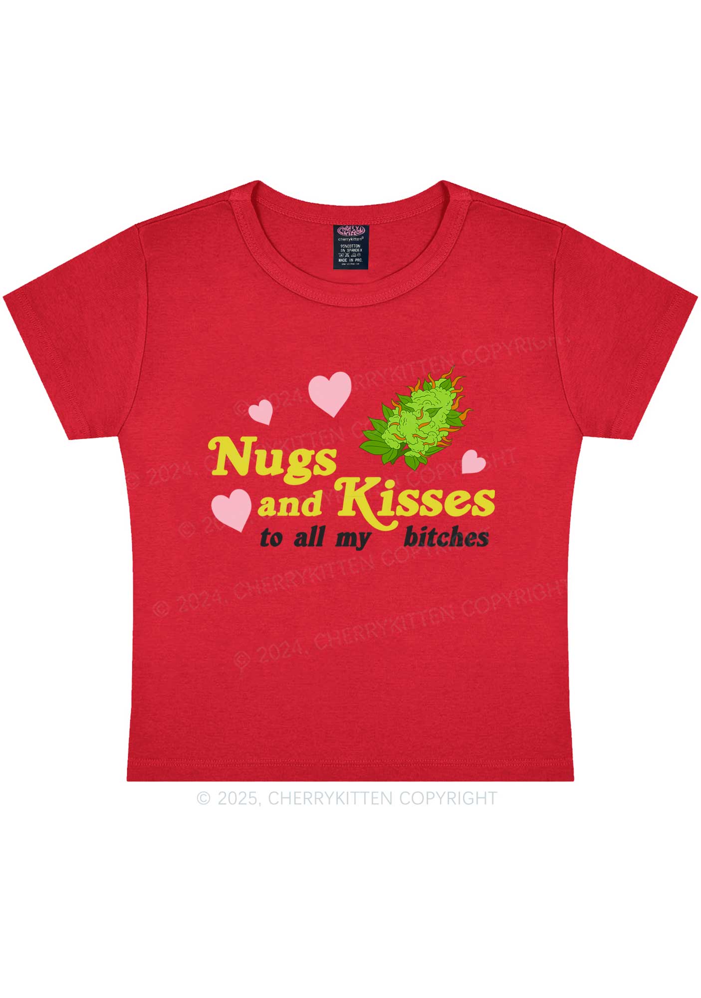 Nxgs And Kisses Y2K Baby Tee Cherrykitten