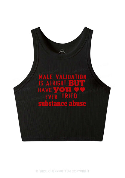 Male Validation Is Alright Y2K Crop Tank Top Cherrykitten