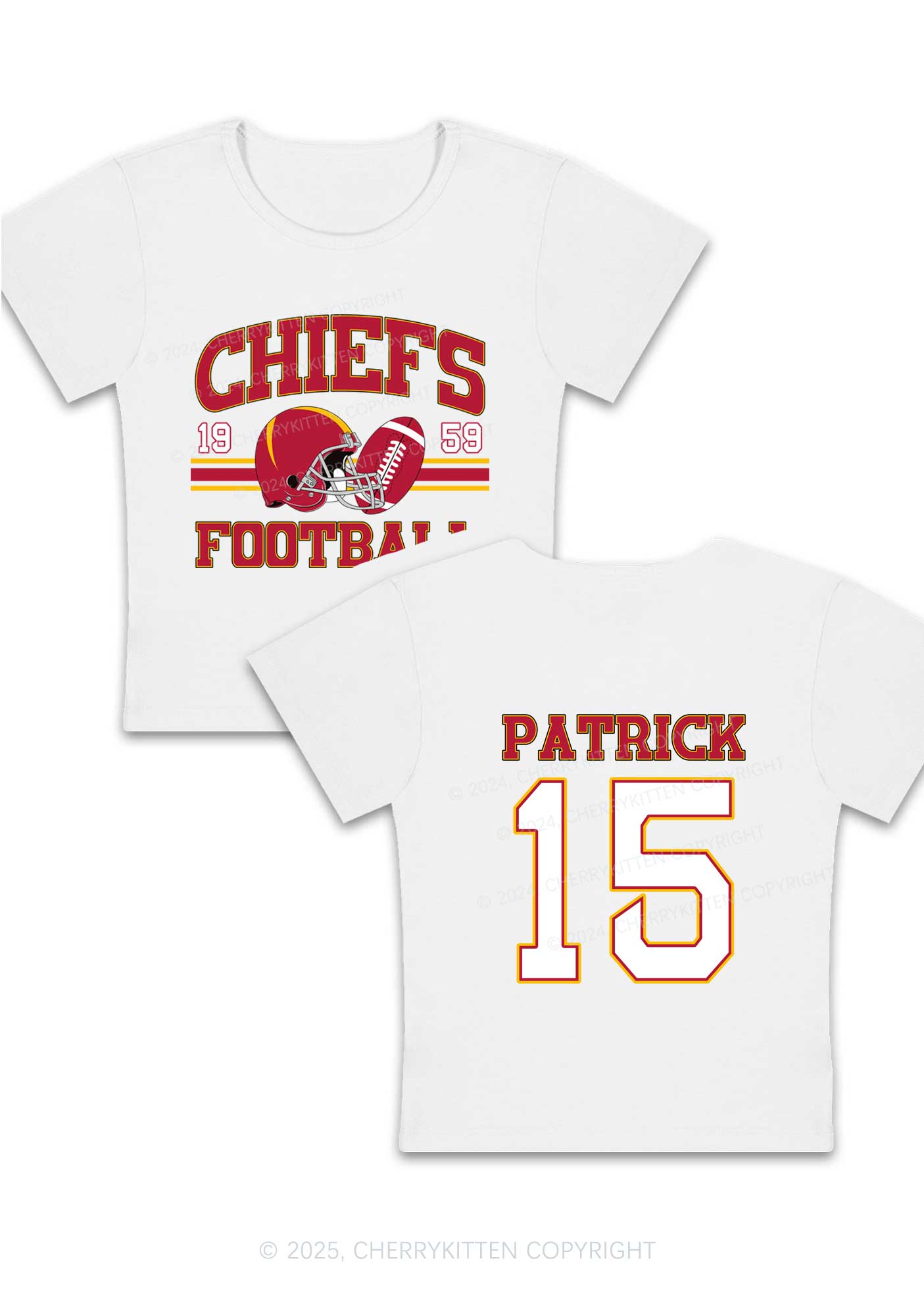 Custom Football Team Y2K Super Bowl Baby Tee Cherrykitten