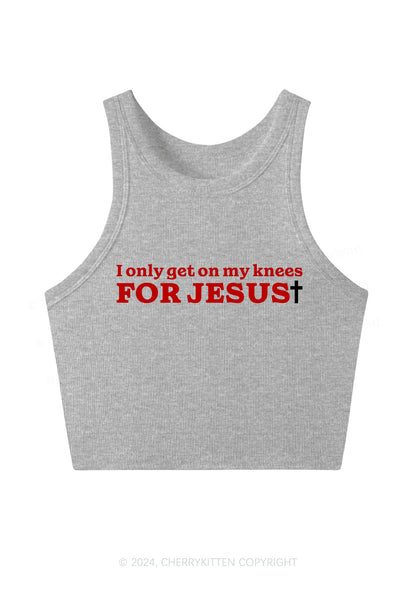 Get On Knees For Jesus Y2K Crop Tank Top Cherrykitten