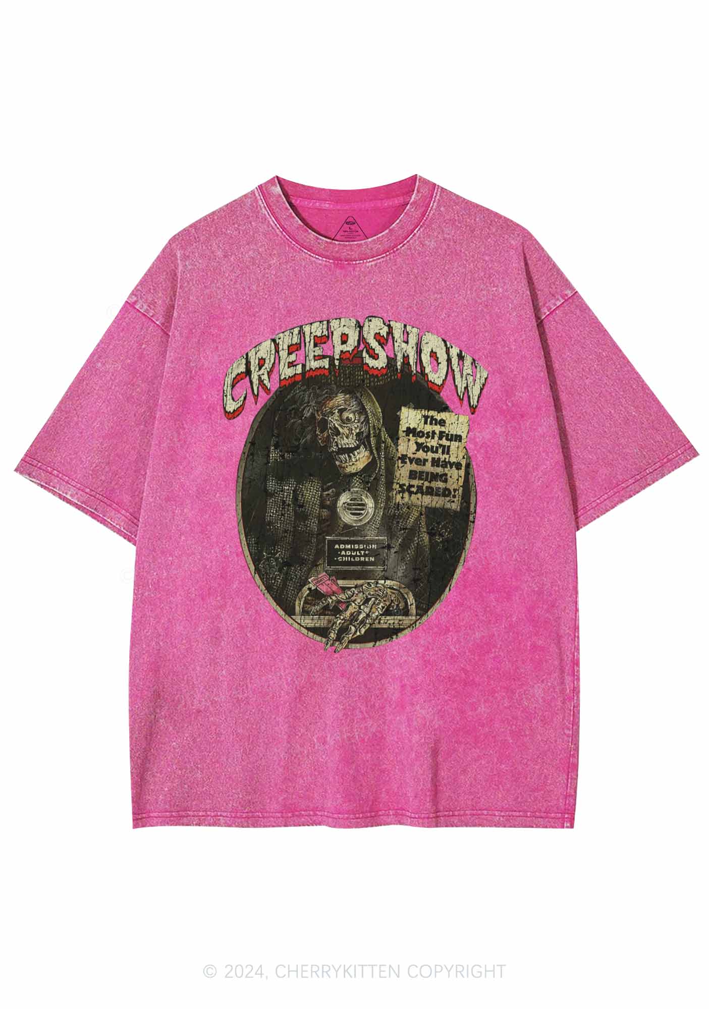 Halloween Creepshow Y2K Washed Tee Cherrykitten