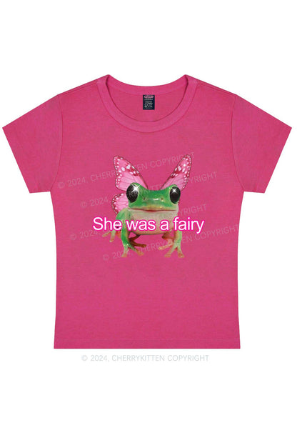 Fairy Frog Y2K Baby Tee Cherrykitten