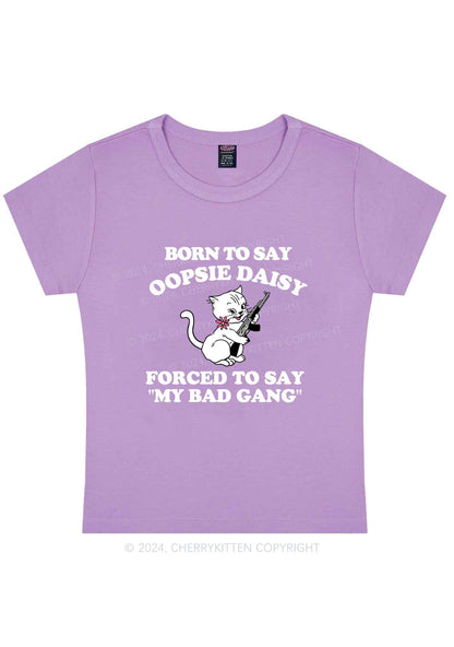 Curvy My Bad Gang Y2K Baby Tee Cherrykitten