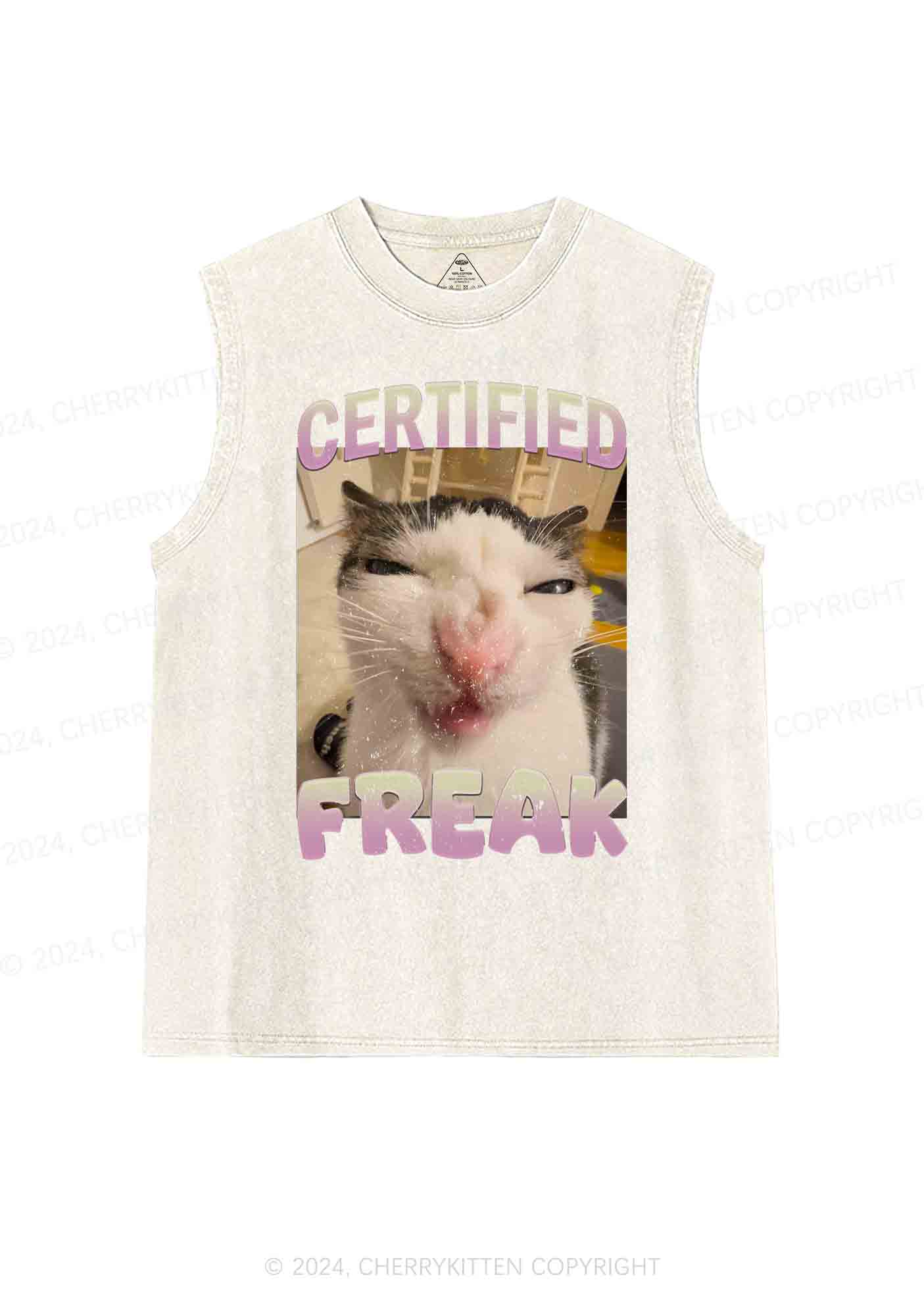 Certified Freak Y2K Washed Tank Cherrykitten