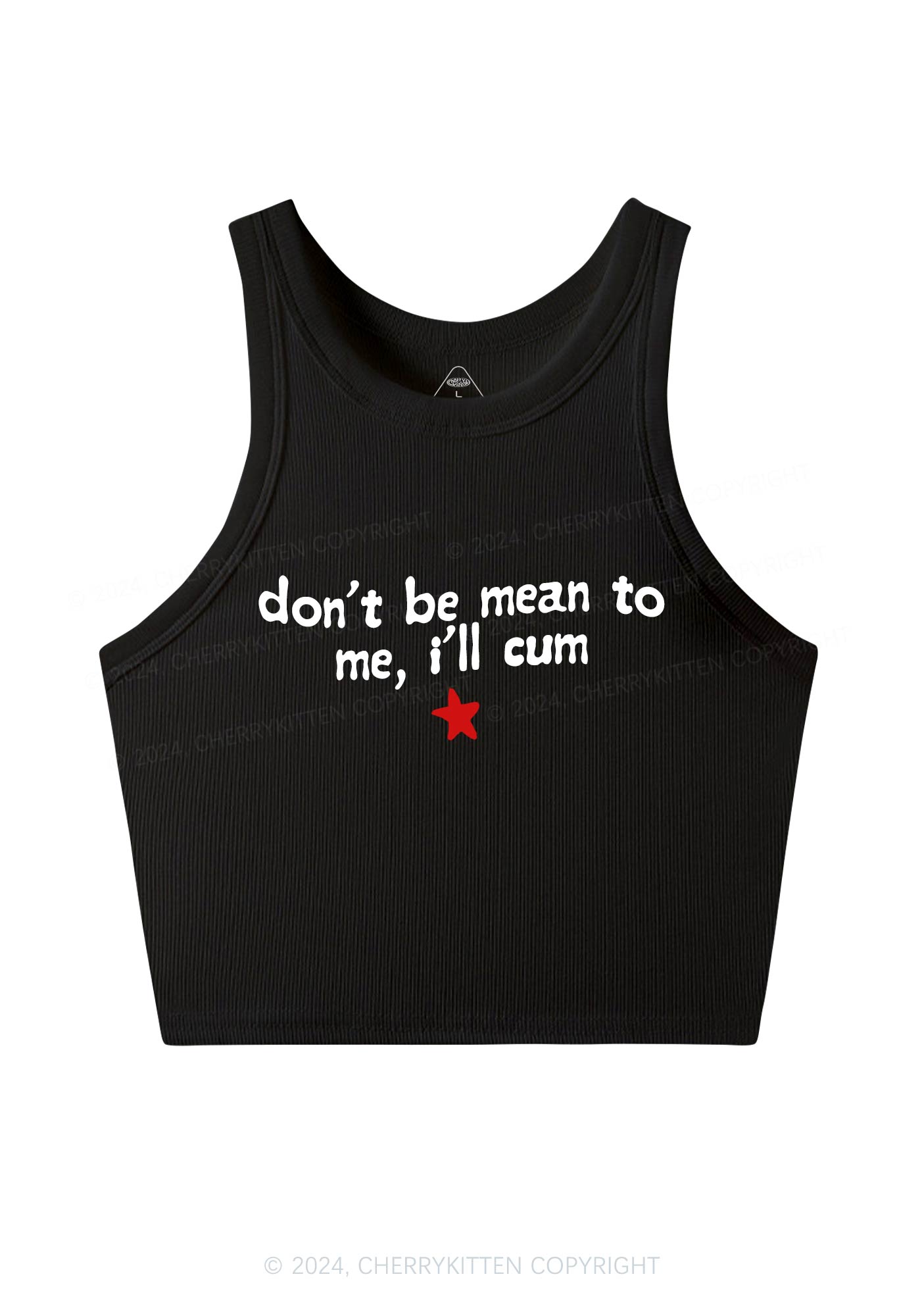 Don't Be Mean Y2K Crop Tank Top Cherrykitten