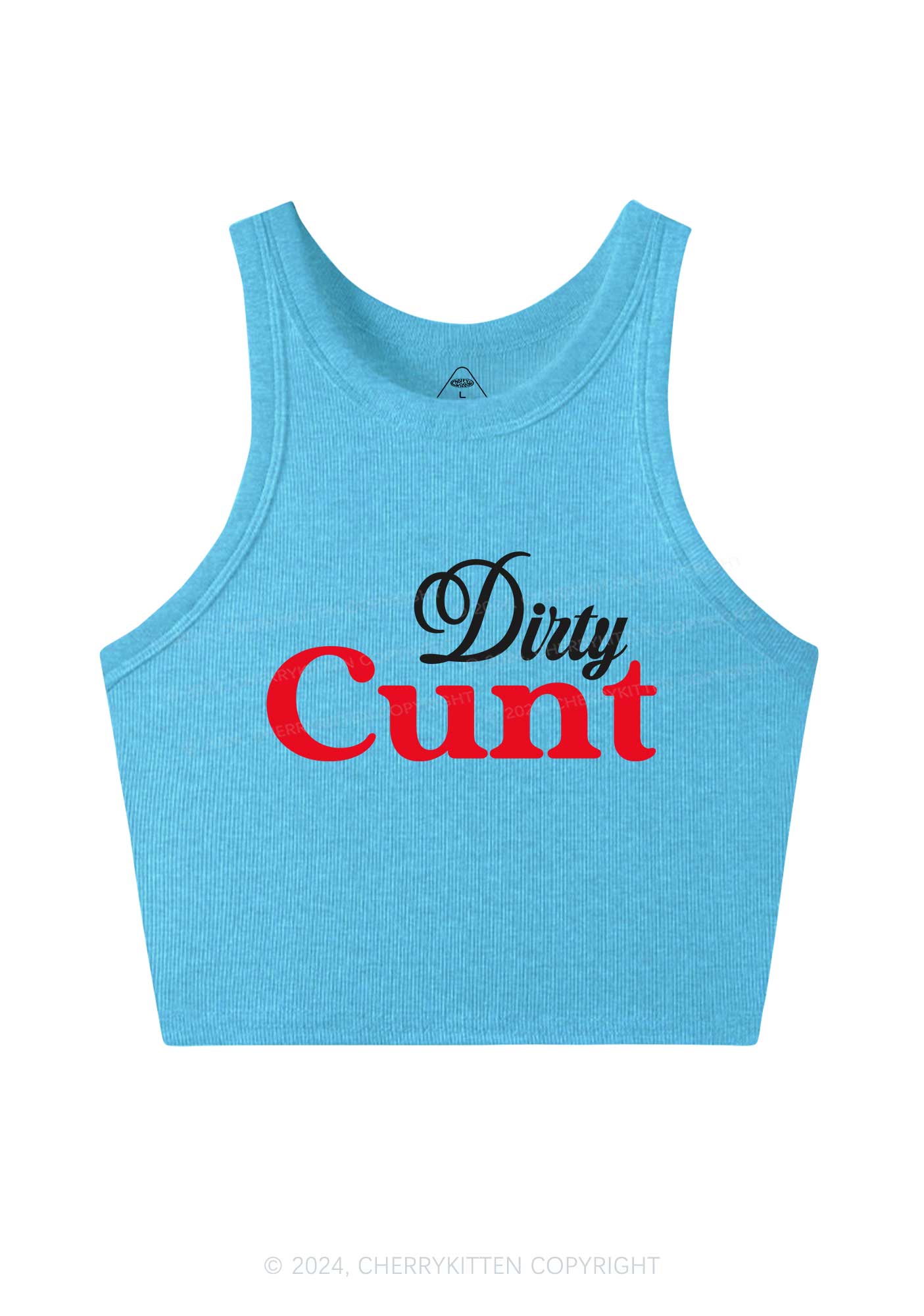 Dirty Cxxt Y2K Crop Tank Top Cherrykitten