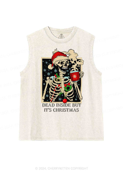 Christmas Dead Inside Y2K Washed Tank Cherrykitten