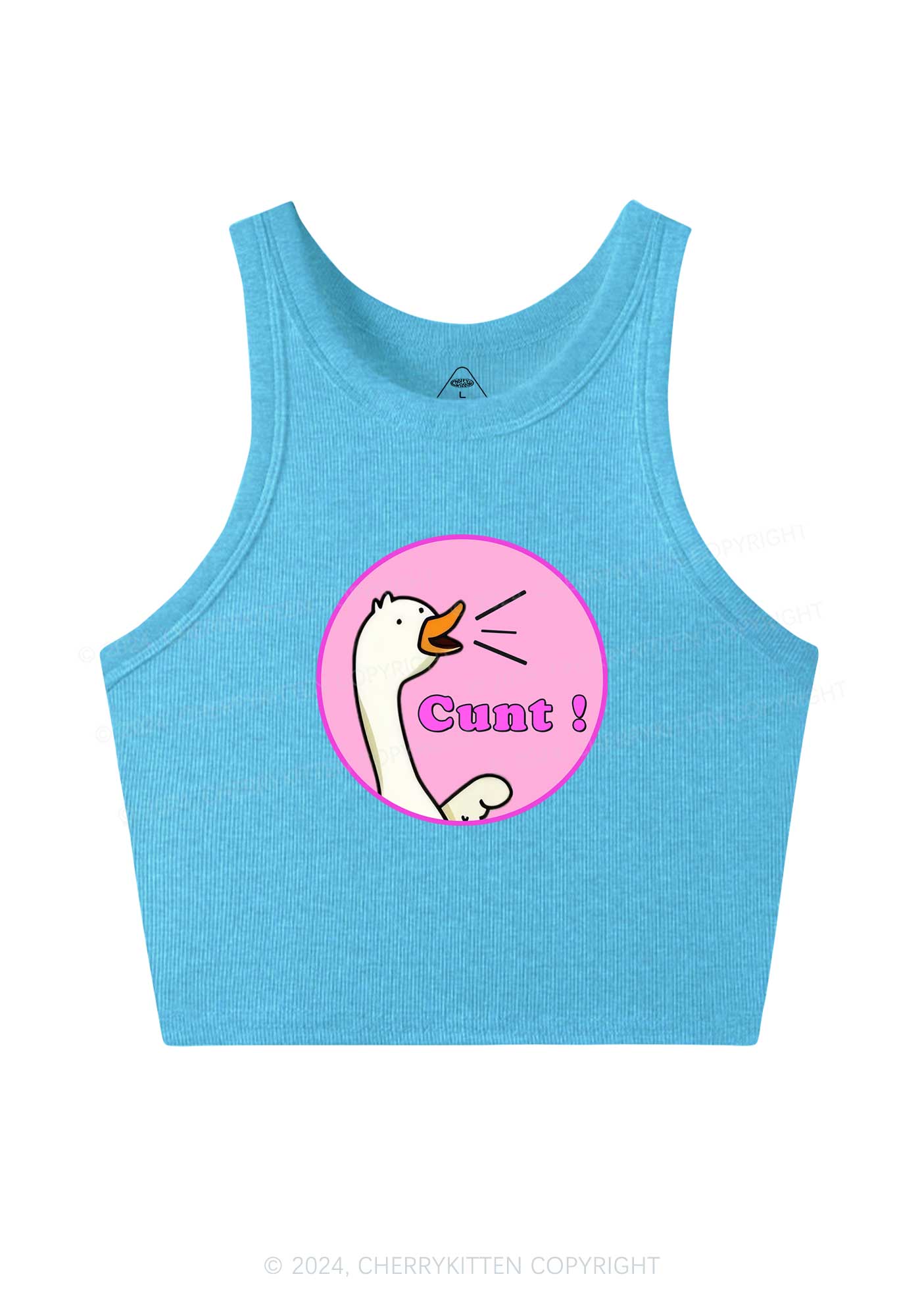 Duck Cxxt Y2K Crop Tank Top Cherrykitten