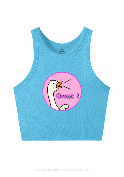 Duck Cxxt Y2K Crop Tank Top Cherrykitten