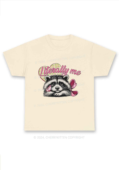 Literally Me Raccoon Y2K Chunky Shirt Cherrykitten