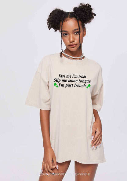 Im Part French St Patricks Y2K Washed Tee Cherrykitten