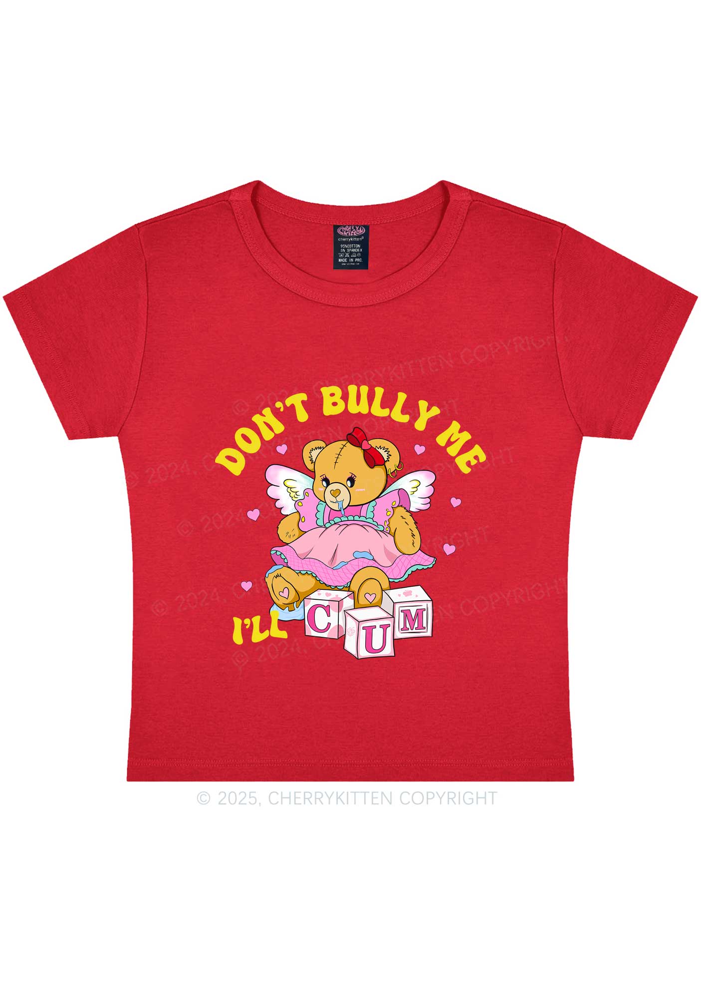 Dont Bully Bear Y2K Baby Tee Cherrykitten