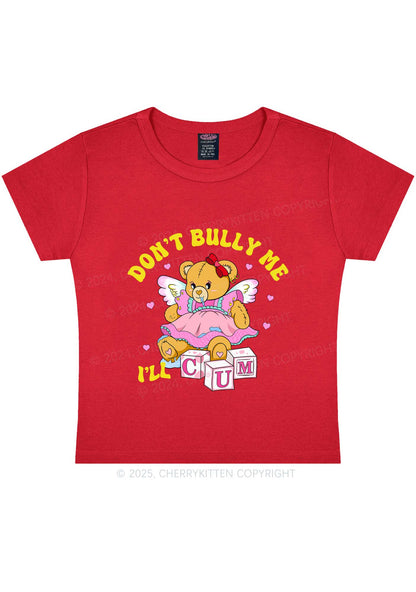 Dont Bully Bear Y2K Baby Tee Cherrykitten