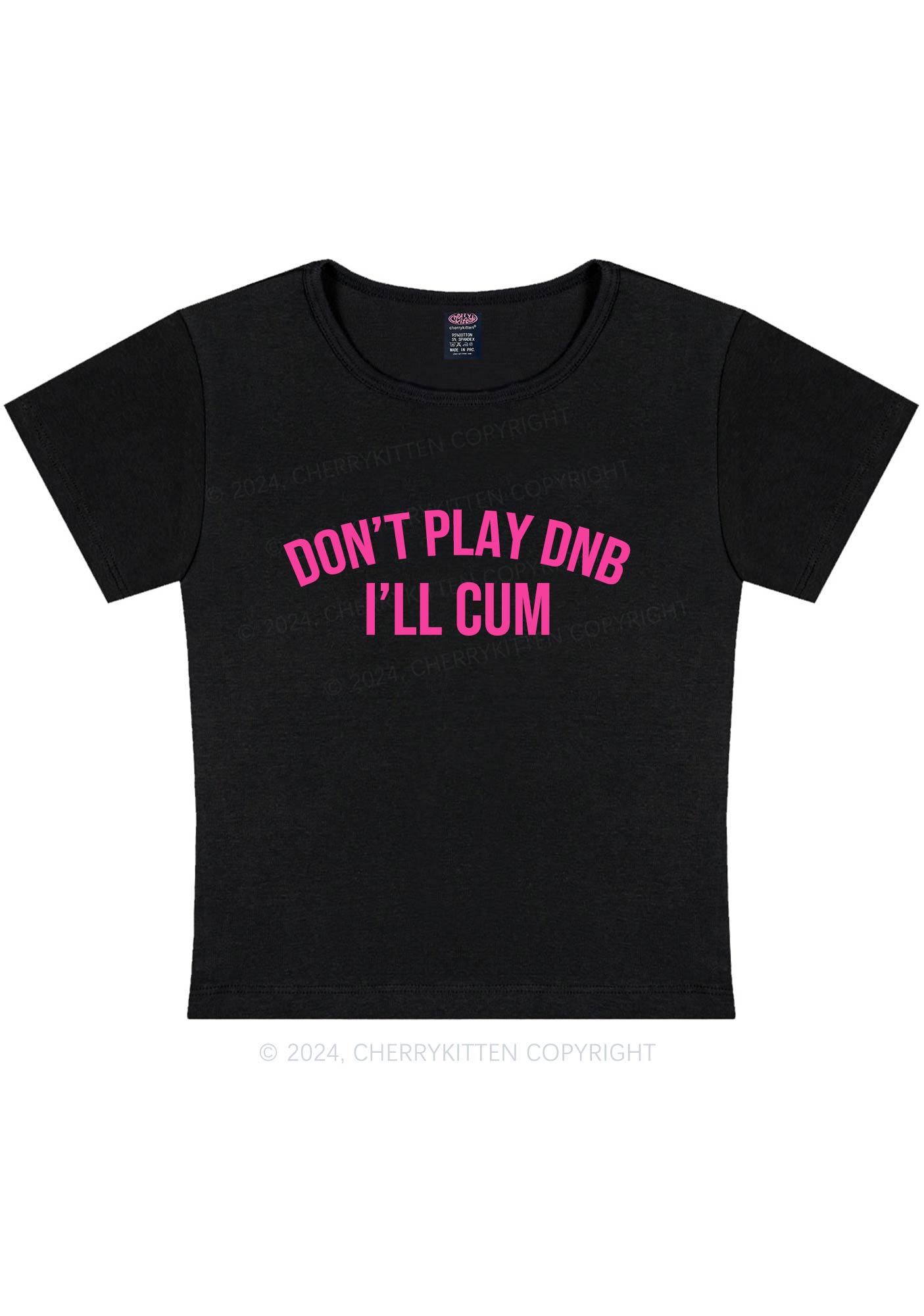 Don't Play DNB Y2K Baby Tee Cherrykitten