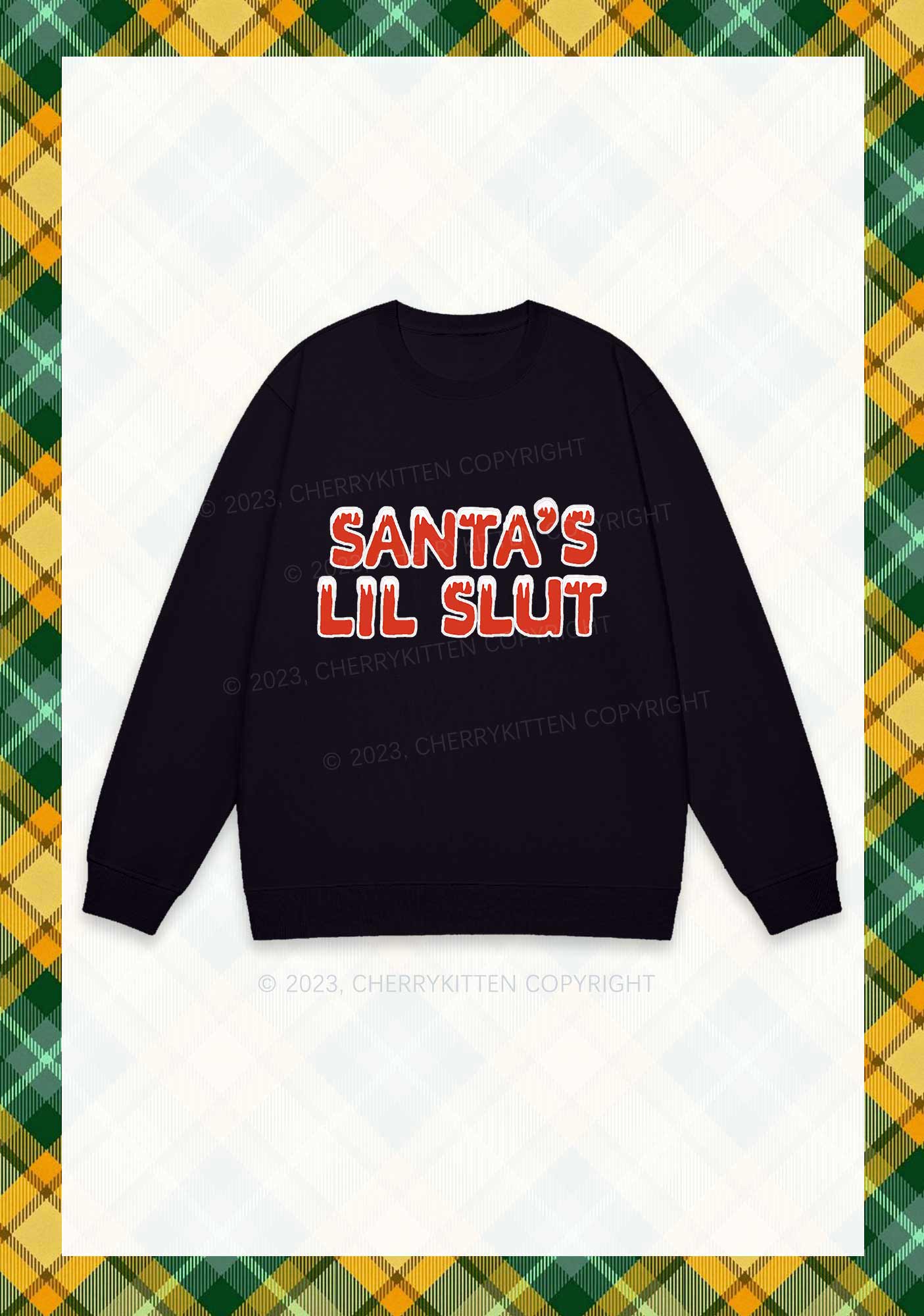 Santa's Lil Slxt Christmas Y2K Sweatshirt Cherrykitten