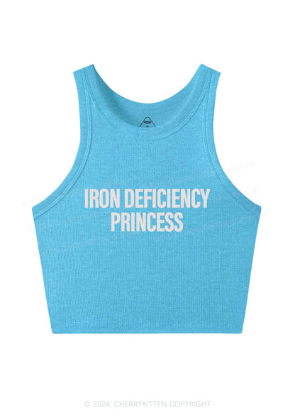 Iron Deficiency Princess Y2K Crop Tank Top Cherrykitten