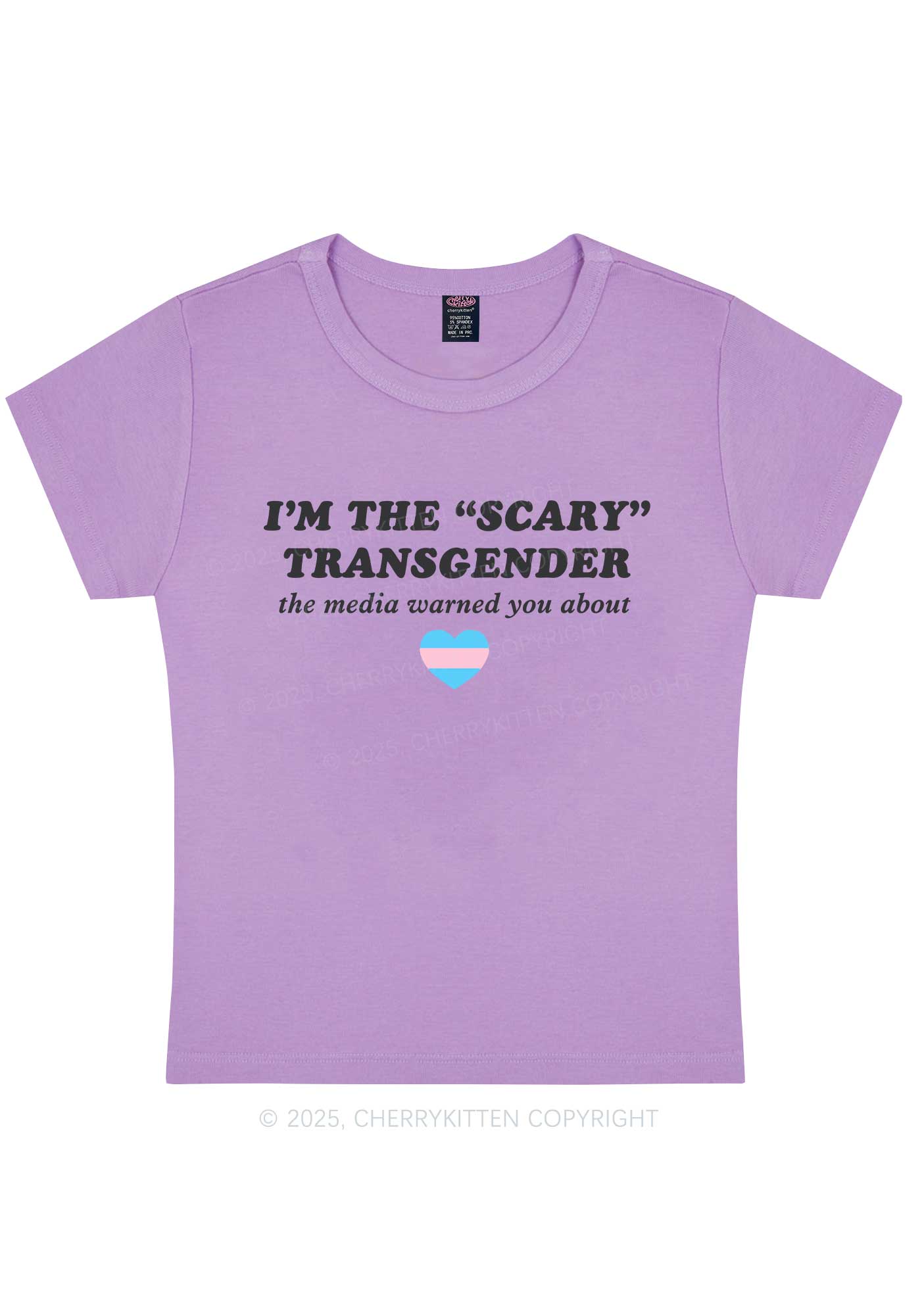 Im The Scary Transgender Y2K Baby Tee Cherrykitten