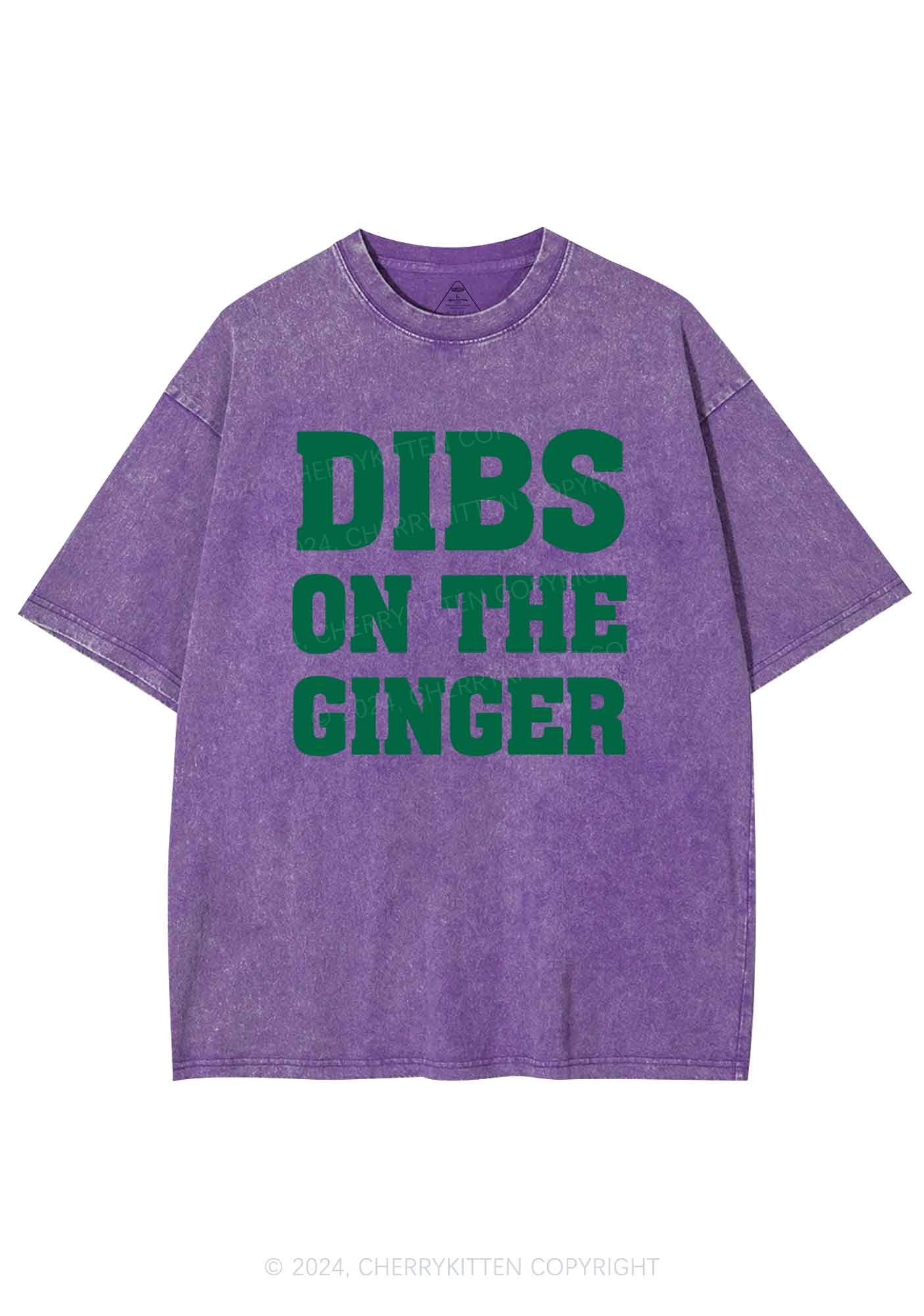 Dibs On The Ginger St Patricks Y2K Washed Tee Cherrykitten