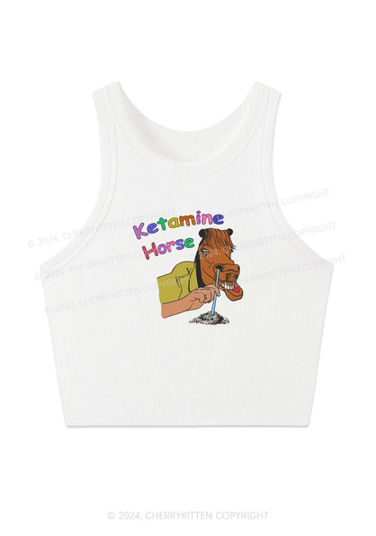 K Horse Y2K Crop Tank Top Cherrykitten