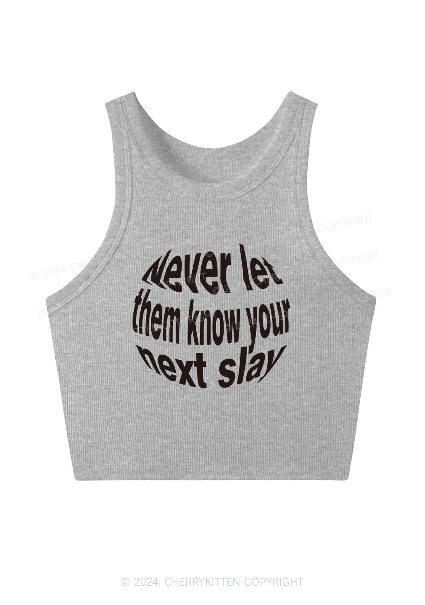 Your Next Slay Y2K Crop Tank Top Cherrykitten