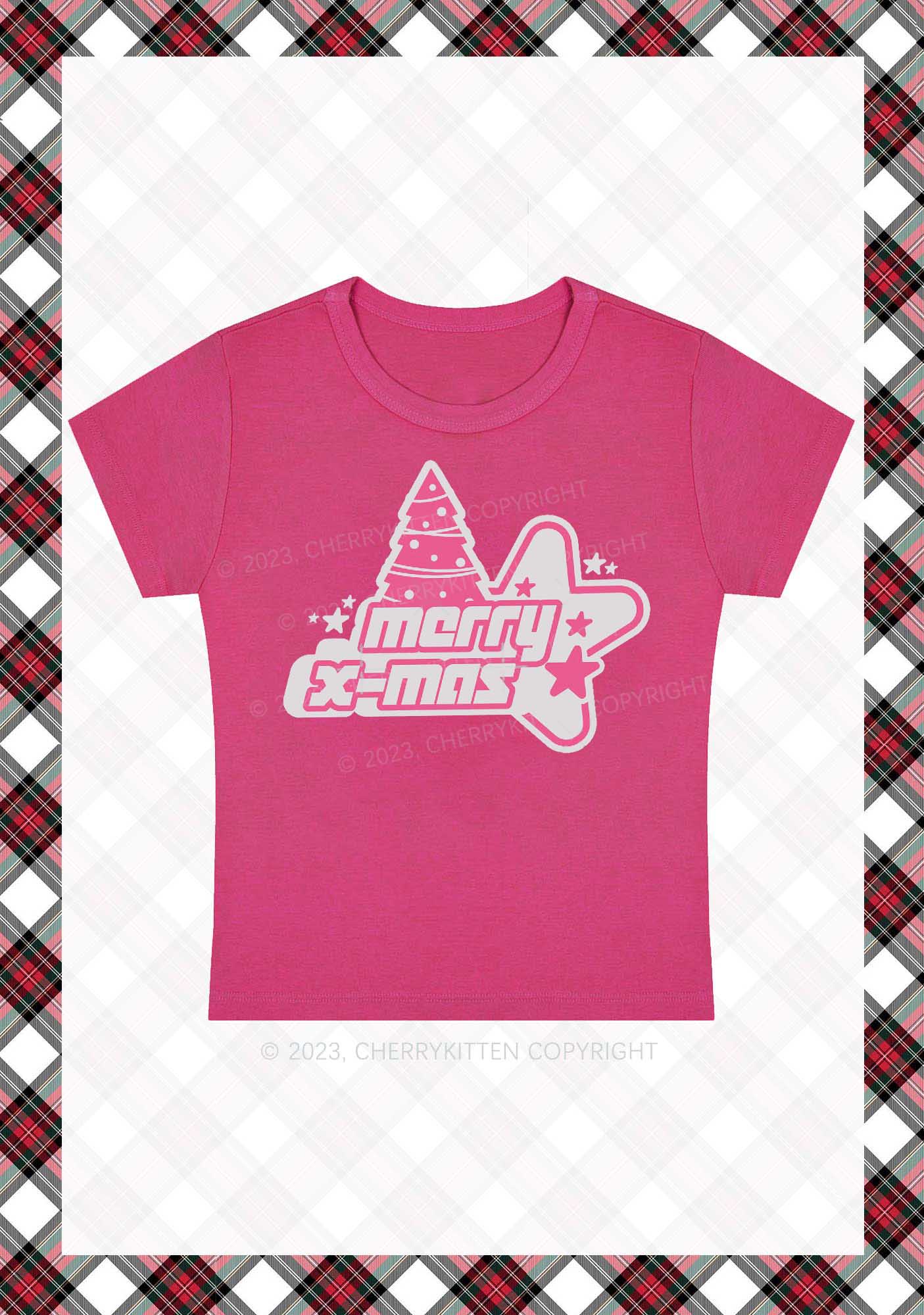 Merry X-Mas Christmas Baby Tee Cherrykitten