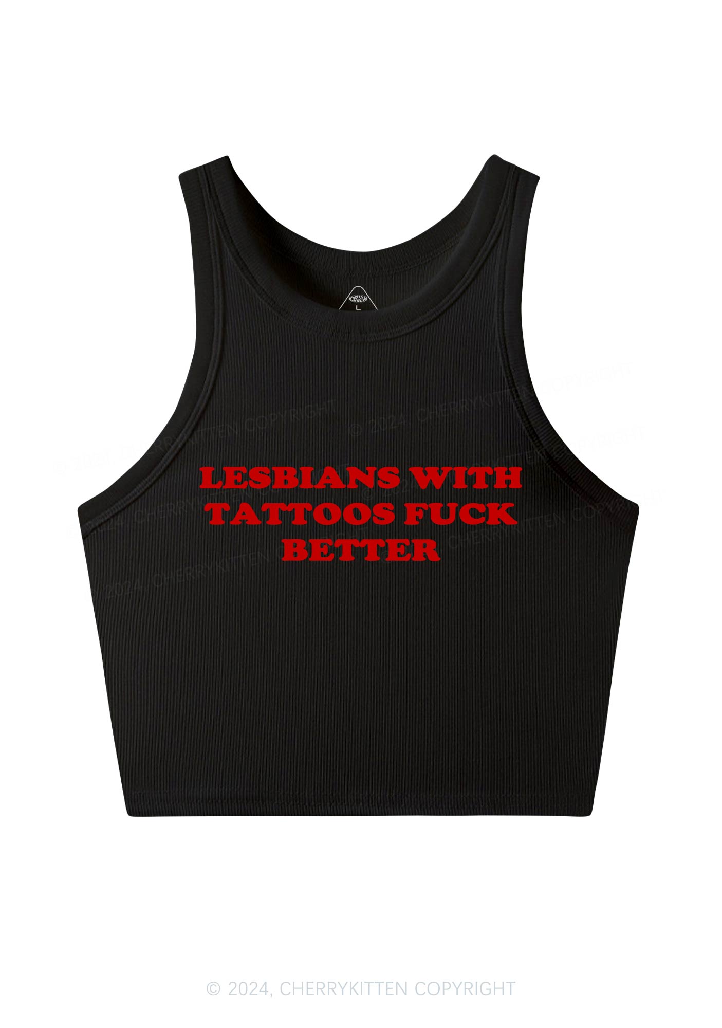 Lesbians With Tattoos Y2K Crop Tank Top Cherrykitten