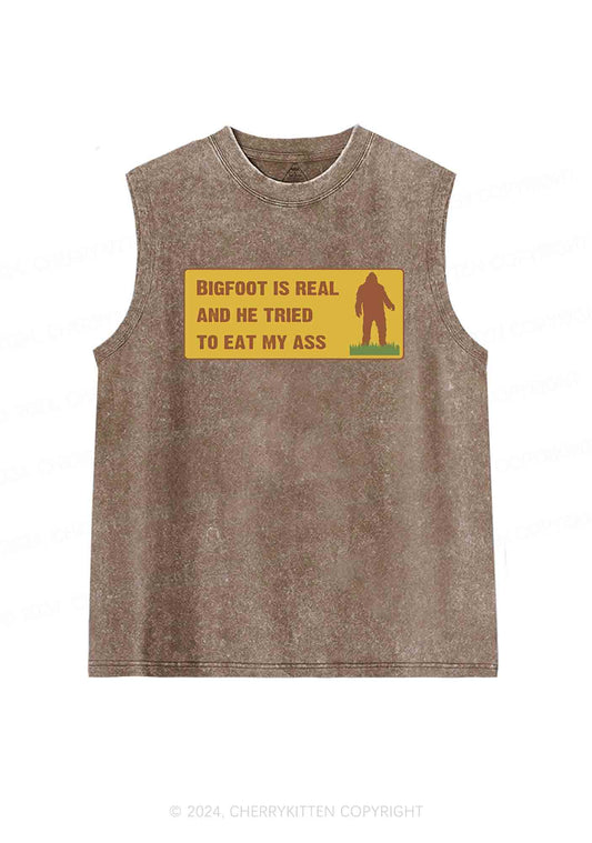 Bigfoot Is Real Y2K Washed Tank Cherrykitten