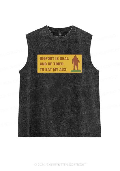 Bigfoot Is Real Y2K Washed Tank Cherrykitten