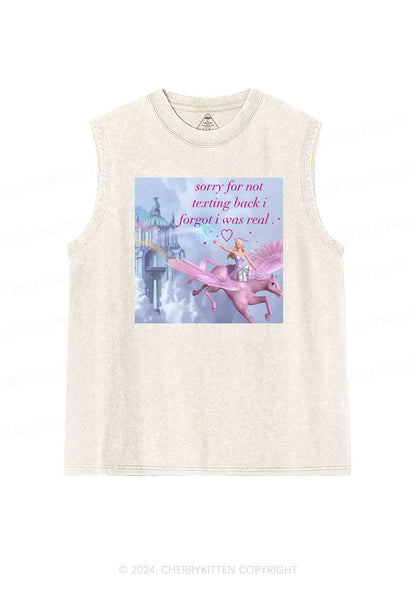 Sorry For Not Texting Back Y2K Washed Tank Cherrykitten