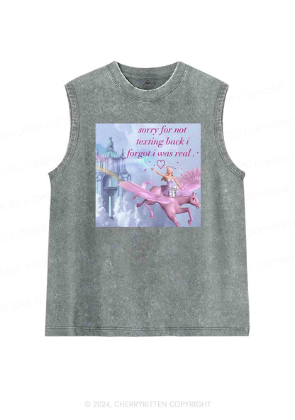 Sorry For Not Texting Back Y2K Washed Tank Cherrykitten