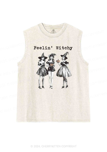 Halloween Feelin' Witchy Y2K Washed Tank Cherrykitten