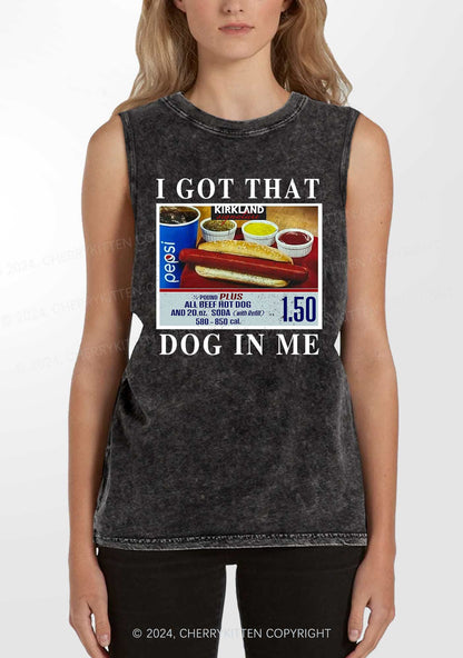 I Got That Hot Dog In Me Y2K Washed Tank Cherrykitten