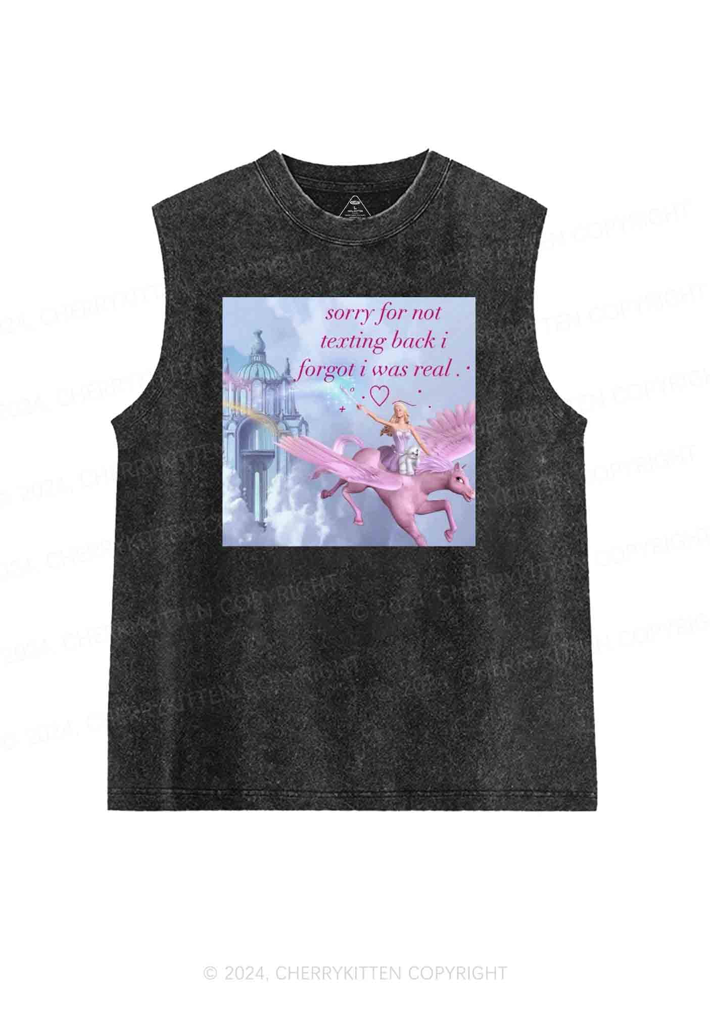 Sorry For Not Texting Back Y2K Washed Tank Cherrykitten