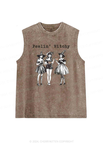 Halloween Feelin' Witchy Y2K Washed Tank Cherrykitten