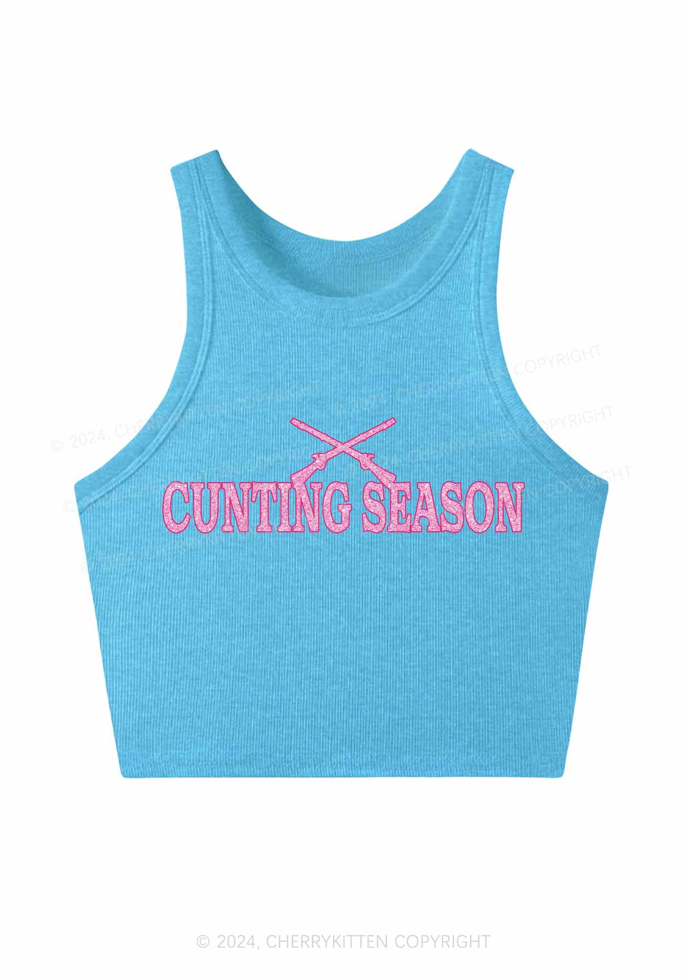 Pink Cxxting Season Y2K Crop Tank Top Cherrykitten