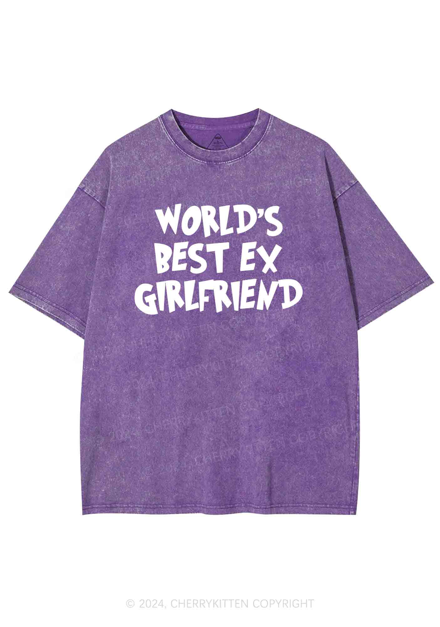 Christmas Best Ex Girlfriend Y2K Washed Tee Cherrykitten