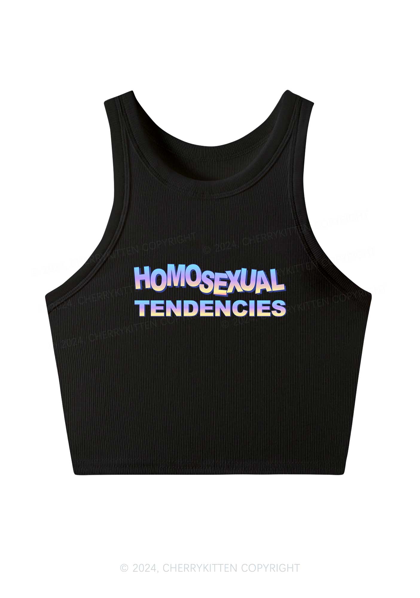 Homosexual Tendencies Y2K Crop Tank Top Cherrykitten