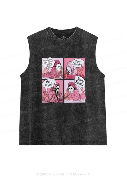 Halloween Very Scary Y2K Washed Tank Cherrykitten