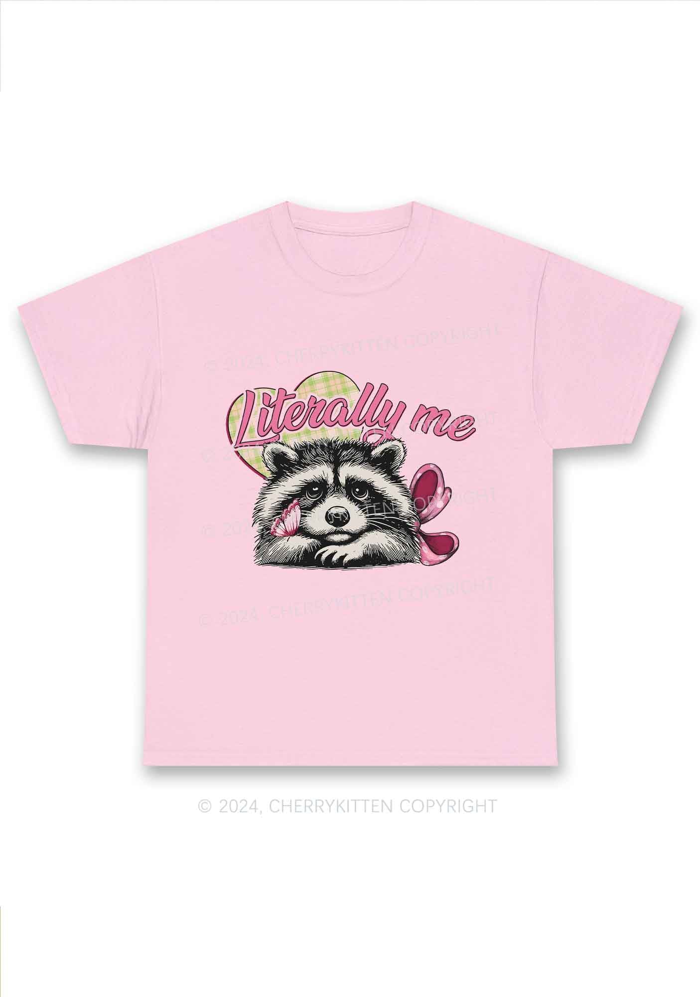 Literally Me Raccoon Y2K Chunky Shirt Cherrykitten