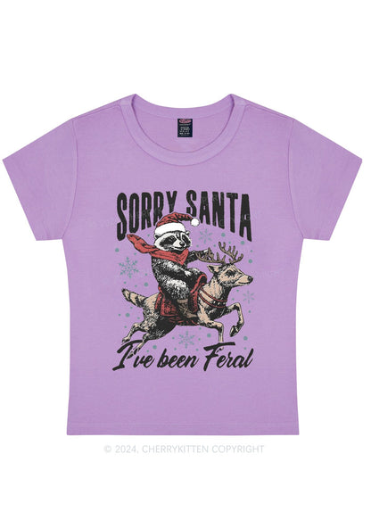 Christmas Sorry Santa Y2K Baby Tee Cherrykitten