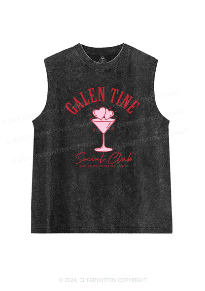 Galentine Social Club Y2K Valentine's Day Washed Tank Cherrykitten