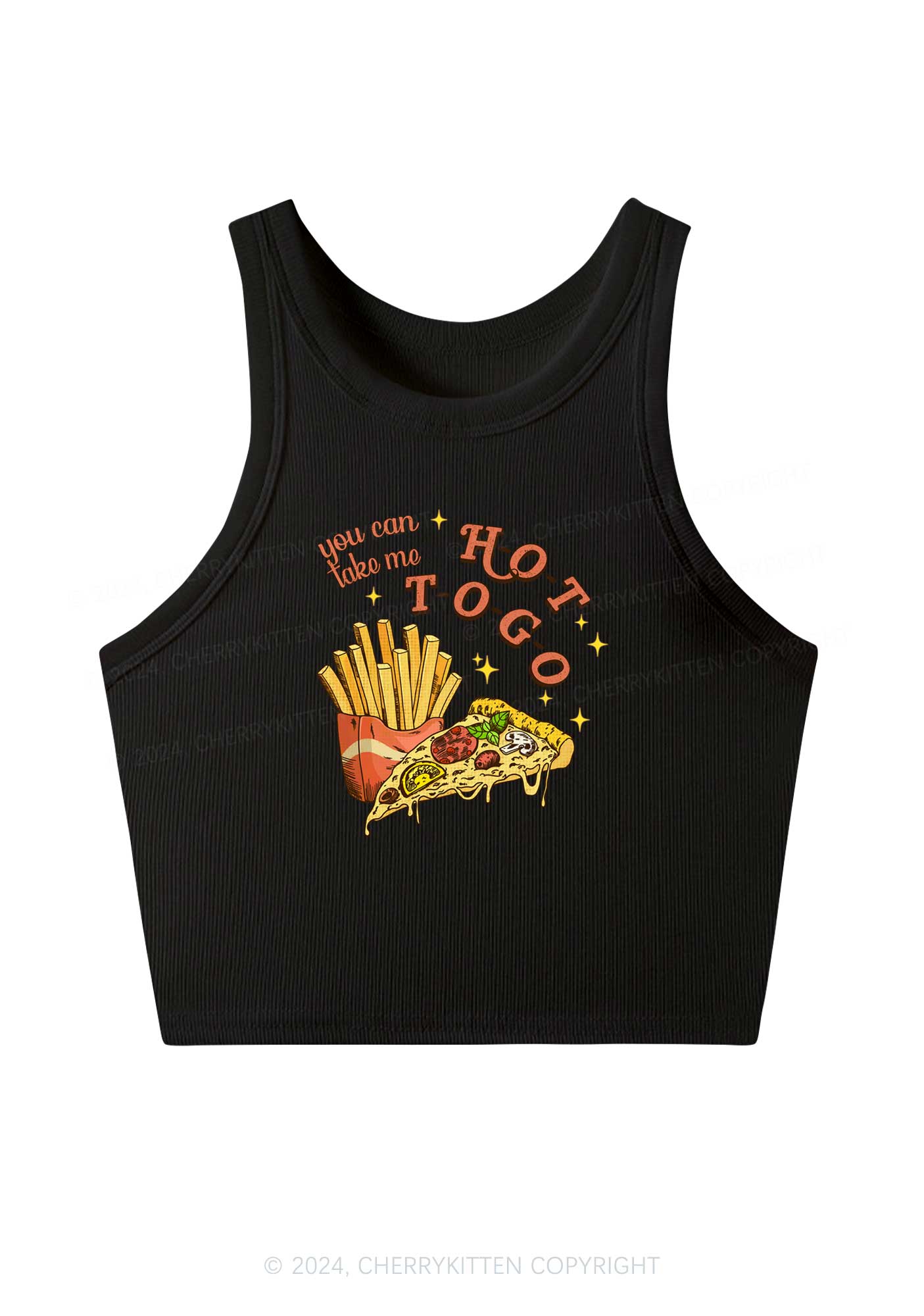 Take Me Hot To Go Y2K Crop Tank Top Cherrykitten