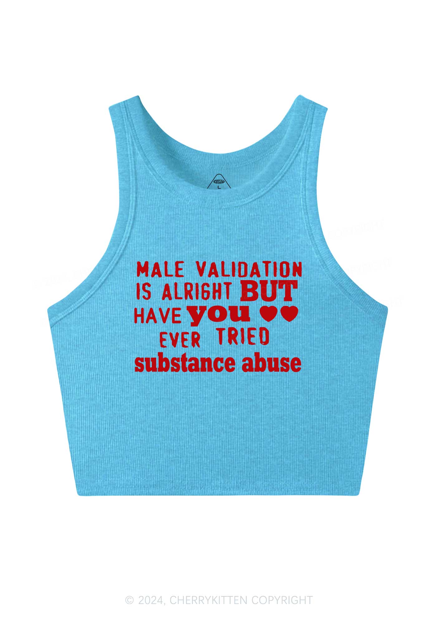 Male Validation Is Alright Y2K Crop Tank Top Cherrykitten