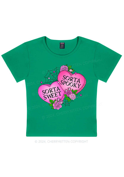 Sorta Spooky Y2K Valentine's Day Baby Tee Cherrykitten