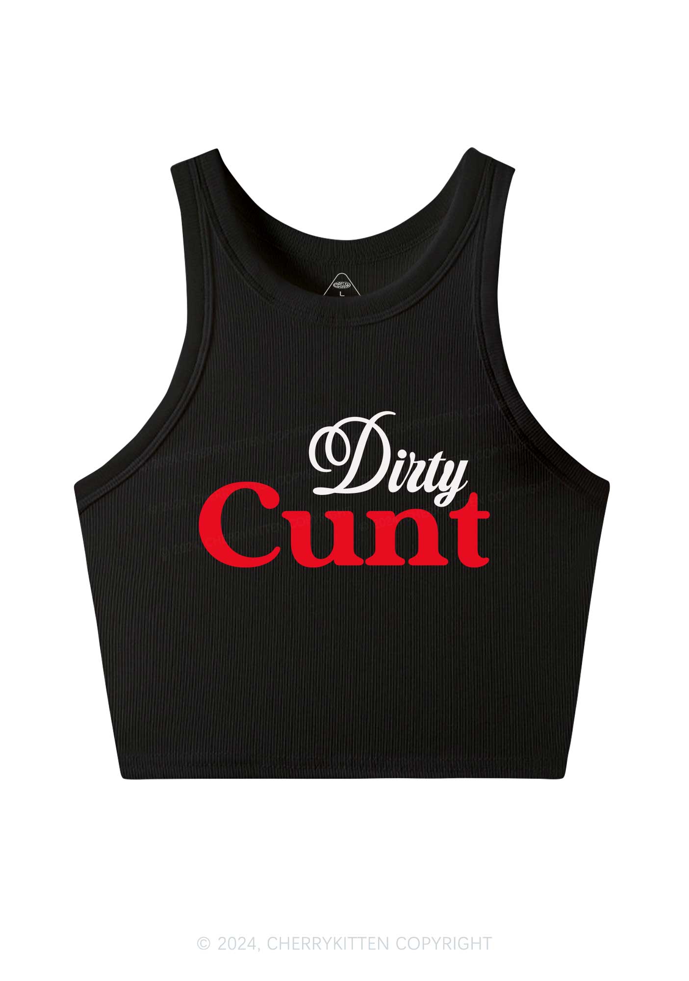 Dirty Cxxt Y2K Crop Tank Top Cherrykitten